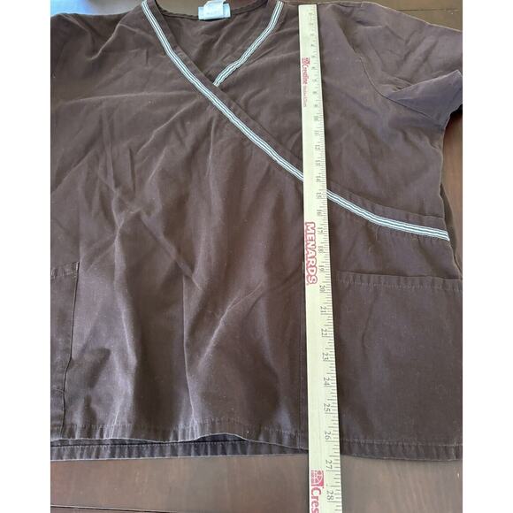 SB Scrubs 2XG XXL Dark Espresso Top Veterinary Medical Dental Polyester Cotton - Picture 5 of 5